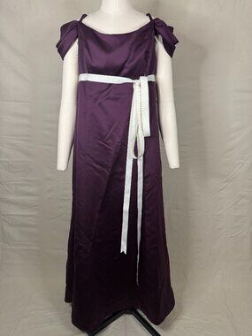Vintage 1990s Vera Wang Gold Label Purple Satin Gown